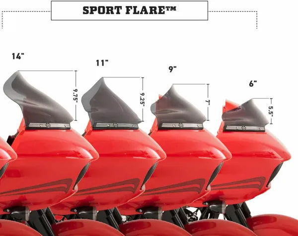 Harley Davidson Fltr [KLOCK WERKS] – čelní sklo Sport Flare®