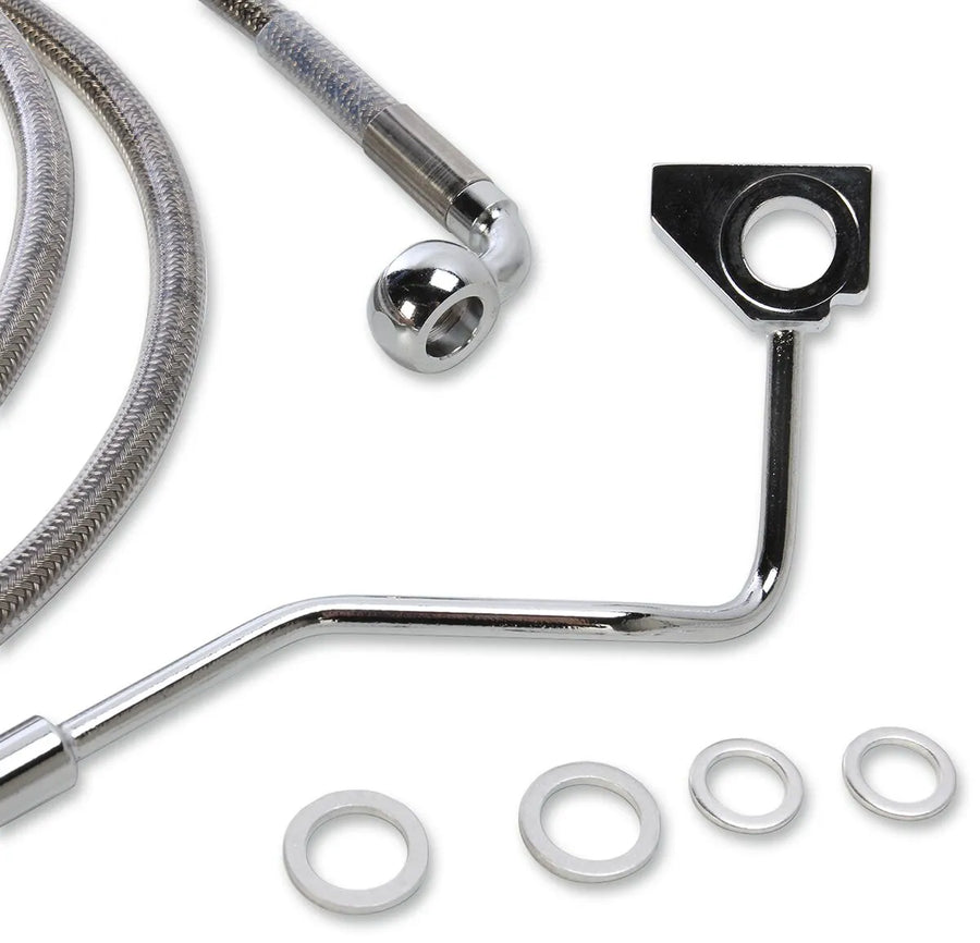 harley davidson fltr [DRAG SPECIALTIES] - Sada prodlouženého brzdového vedení z nerezové oceli