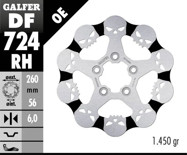 Harley-Davidson XR 1200 [2008-2010] - Pevný brzdový kotouč Lebka - obrázek 4