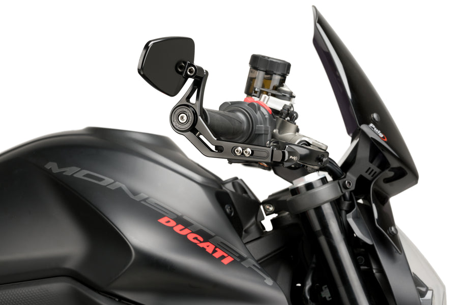 KTM RC 390 [2025] – Ochrana brzdové páky se zpětným zrcátkem Pro – Stříbrná