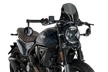 DUCATI Scrambler NA PLNÝ PLYN [2025] - Sportovní čelní sklo nové generace | Silně tónovaný | PUIG 21580F