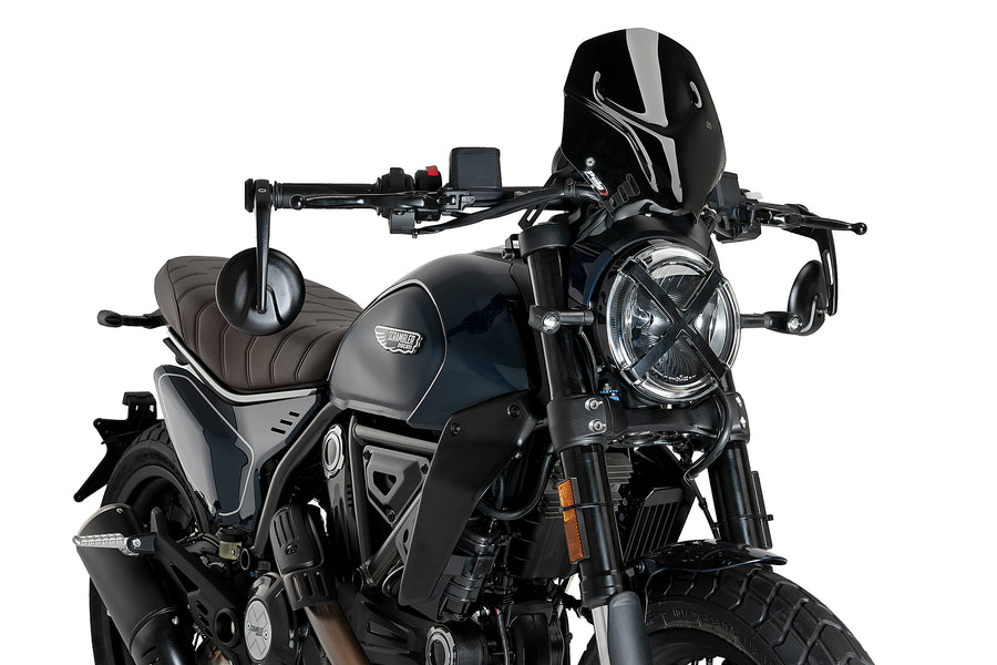 DUCATI Scrambler NA PLNÝ PLYN [2025] - Sportovní čelní sklo nové generace | Černá | PUIG 21580N
