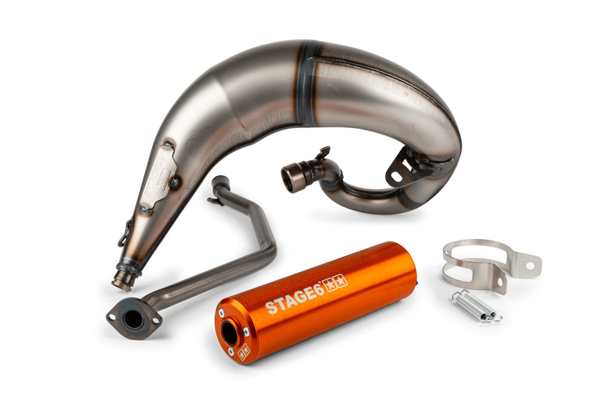 Beta RR Track 50 2T - Auspuff Streetrace High Mount CNC orange