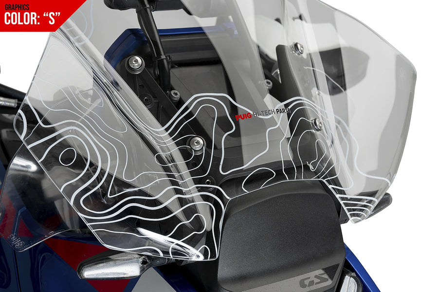 BMW R 1300 GS TROPHY [2025] - Touring Screen Plus | Grafika | PUIG 21795S
