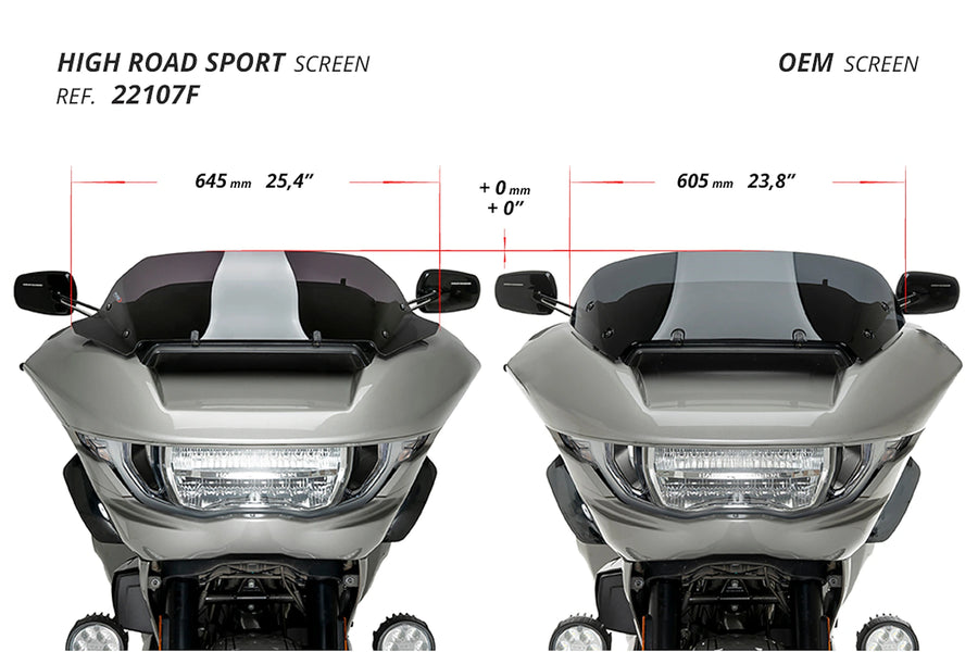 HARLEY DAVIDSON CVO ROAD GLIDE ST FLTRXSTSE [2025] - High-Road sportovní obrazovka | Jasno | PUIG 22107W