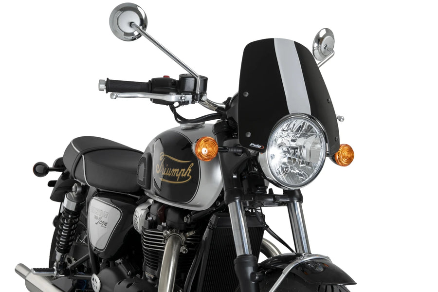 TRIUMPH BONNEVILLE T 120 BLACK [2025] – Obrazovka městského skútru – tónovaná