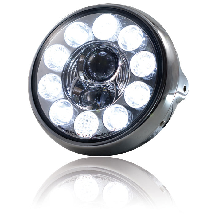LED-Scheinwerfer "British Style" 7"