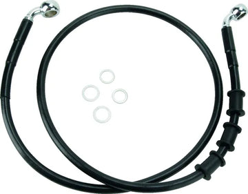 Harley Davidson FLS [DRAG SPECIALTIES] - Černá vinylová sada prodlouženého brzdového vedení