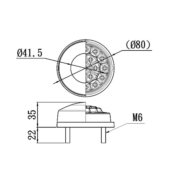 LED-Blinker Rücklichtkombi "Round"
