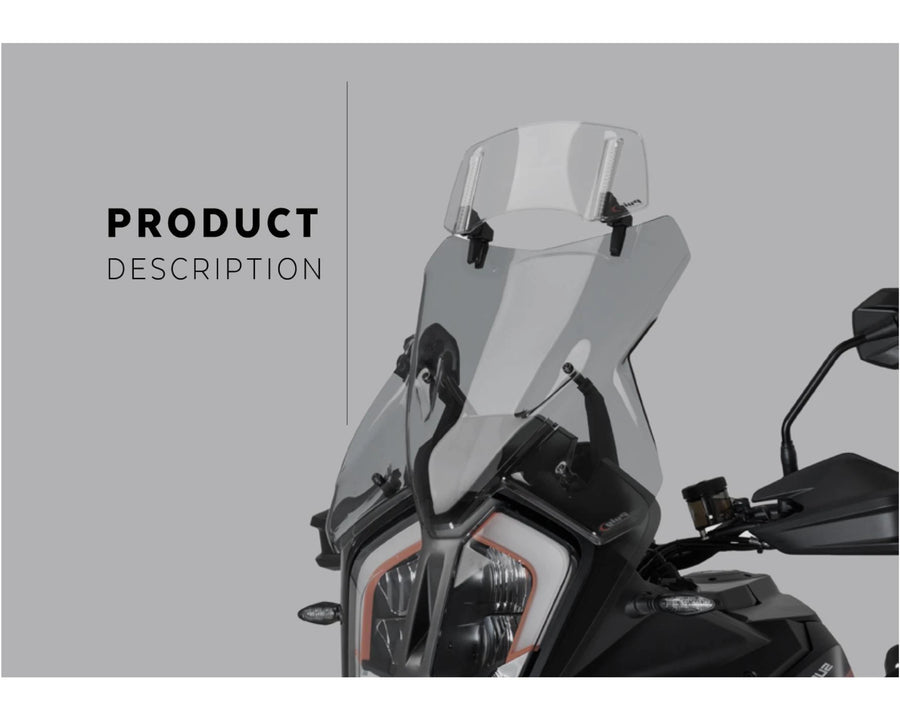 KTM 890 SMT [2025] – Spoiler Screen 2.0 Clip-on – průhledný