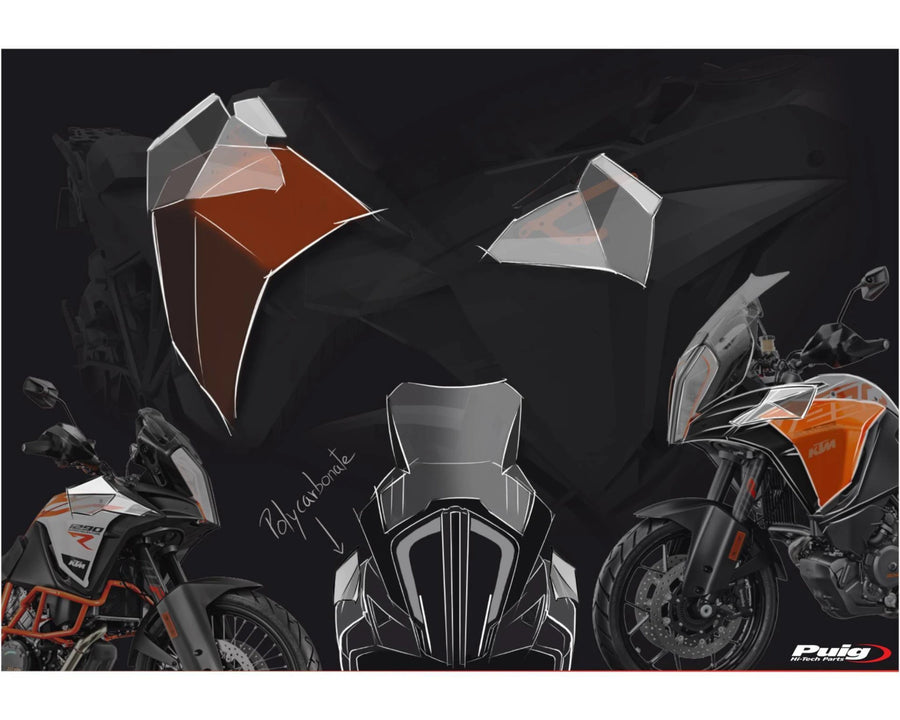 KTM 1290 SUPER ADVENTURE T [2023] – horní deflektor – průhledný