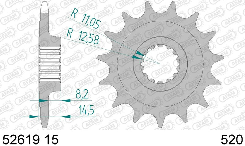 DUCATI 698 HYPERMOTARD MONO [2024-2026] - Kettenkit 520XHR2 15/42-110 - Standard Kettenrad