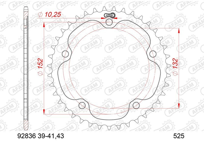 MV Agusta Turismo Veloce 800 Rosso [2020-2023] - Kettenkit 525XHR3 16/39-114 - Standard Kettenrad