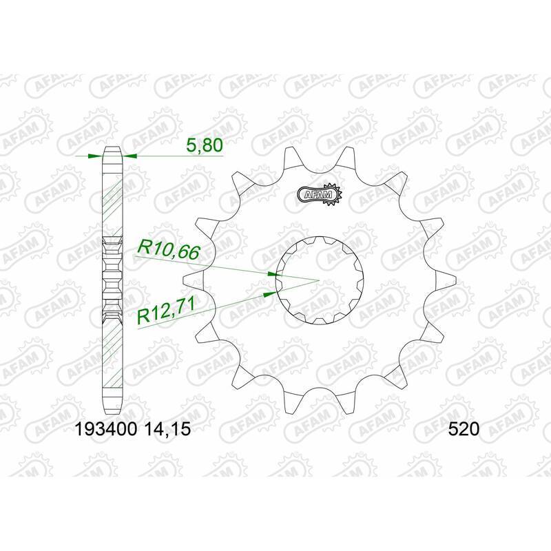 CF Moto 675 NK [2025-2026] - Kettensatz 520 XMR3 - 15/48-114 - Kettenrad Stahl Standard