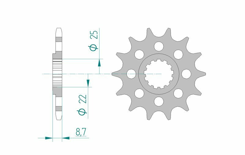 Kawasaki ZXR 750 (ZX 750 L) [1993-1995] - Kettensatz 520 XSR - 16/44-110 - Kettenrad Alu Standard