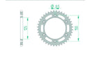 Ktm 790 DUKE ABS [2018-2026] - Kettenkit 520 XSR4 - 16/41-116 - Standard Kettenrad Stahl