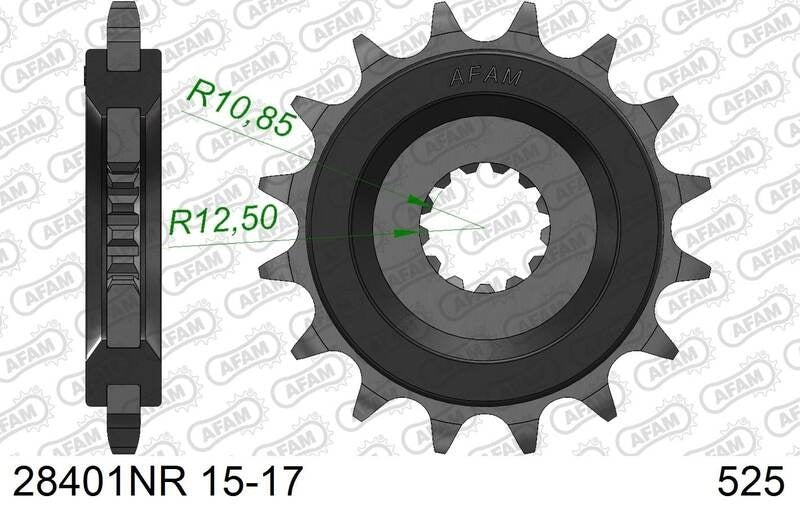 Suzuki GSX-S 950 A 2 ABS [2022-2025] - Kettenkit 525 XHR4 - 17/44-116 - Standard Kettenrad Stahl