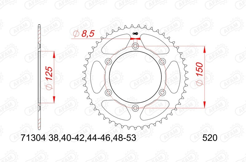 Husqvarna Svartpilen 801 [2024-2025] - Kettenkit 520 XHR4 - 16/41-116 - Standard Kettenrad Stahl