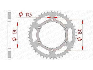 Yamaha XJ 6 S Diversion (RJ 19) [2009-2012] - Kettenkit 520 XSR4 - 16/46-118 - Standard Kettenrad Stahl