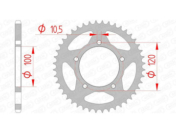 Aprilia Tuono 457 [2025-2026] - Kettenkit 520 XSR - 15/44-106 - Kettenrad Standard Stahl