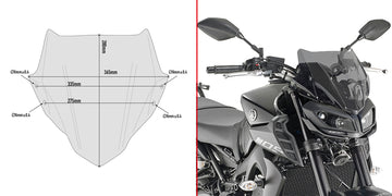 YAMAHA MT 09 MT 09 SP MT 09 TRACER [2017-2020] - Specifické čelní sklo