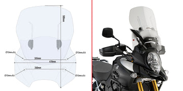 SUZUKI DL 1000 V STROM [2017-2019] - Specifické posuvné čelní sklo
