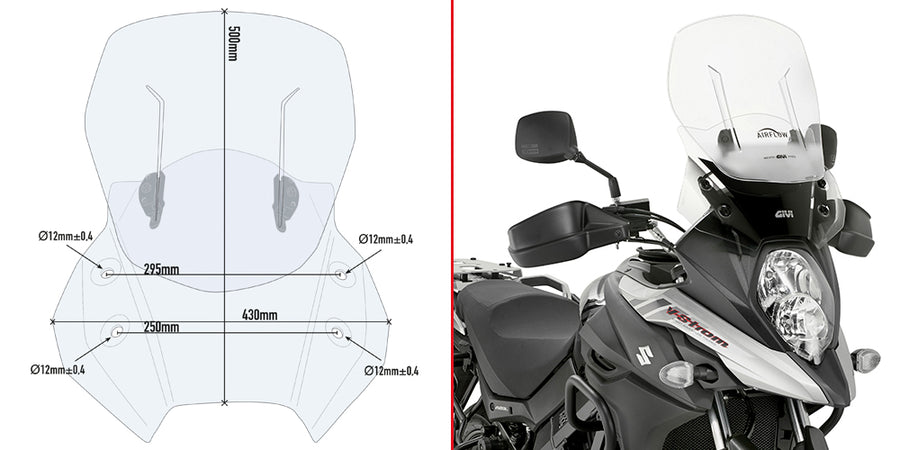 SUZUKI DL 650 V STROM [2017-2023] - čelní sklo
