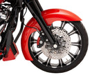 harley davidson dyna [KLOCK WERKS] - přední blatník řady Hugger s montážními bloky pro Softail/Dyna-3
