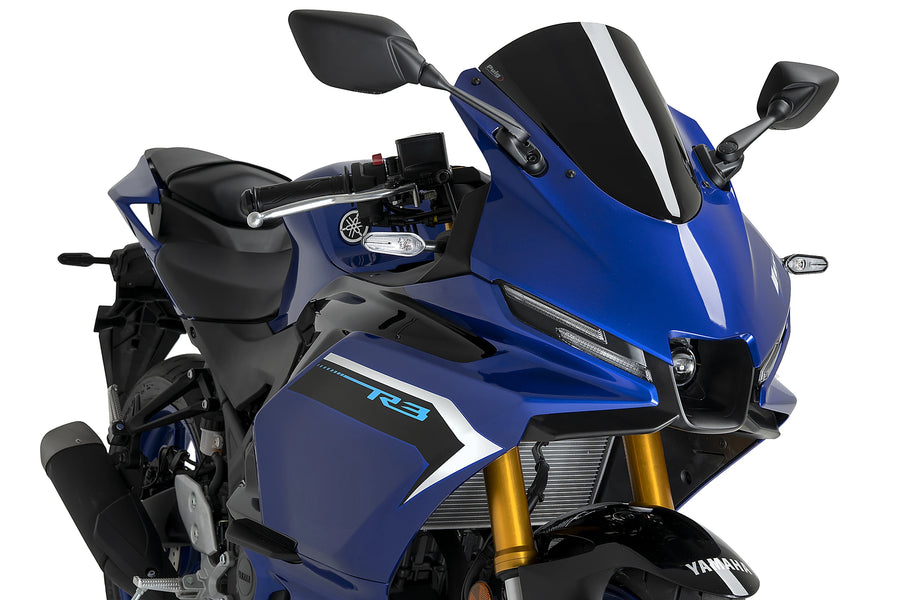 YAMAHA YZF-R3 2019 - R-Racer Scheibe | Schwarz | PUIG 3737N