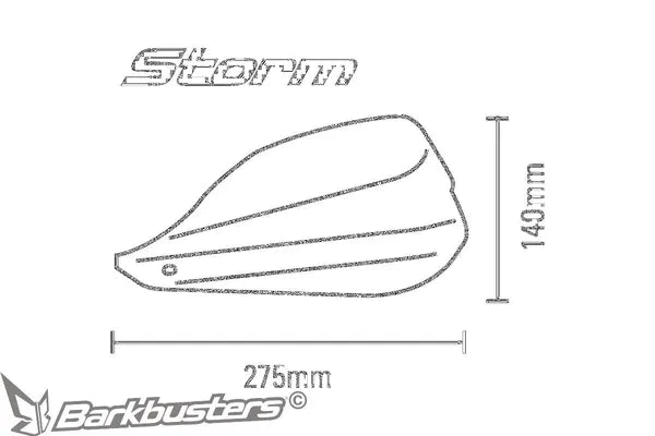 CF Moto 650 [BARKBUSTERS] – předpažbí STORM pro řidítka 22 mm