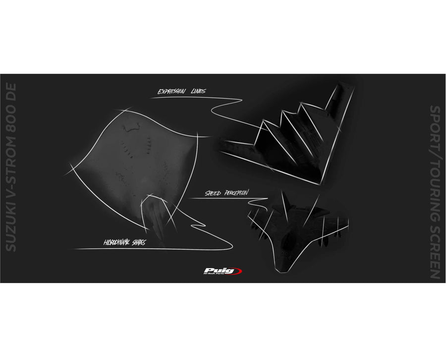 SUZUKI DL 800 V-STROM [2025] – Touring Screen – Transparentní