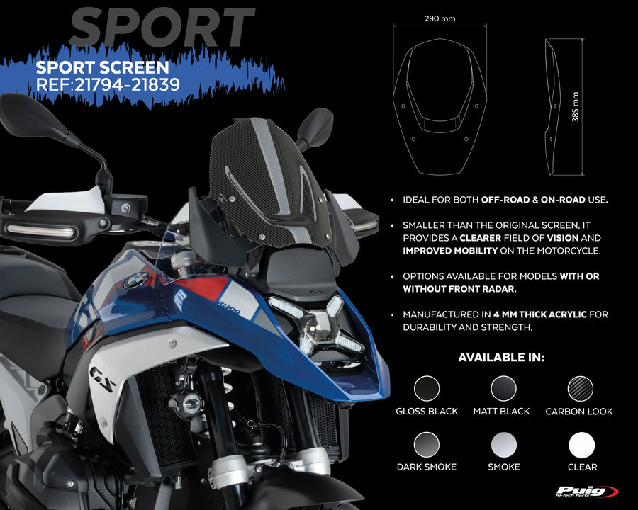BMW R 1300 GS TROPHY [2025] – cestovní obrazovka – tónovaná