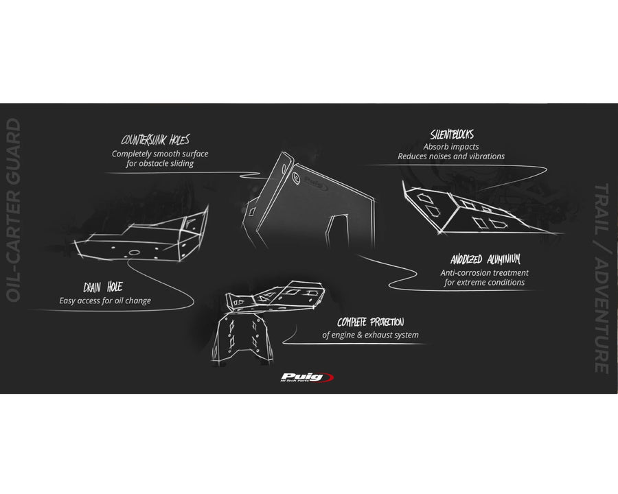 KAWASAKI KLR 650 [2025] – Kryt motoru – Černá