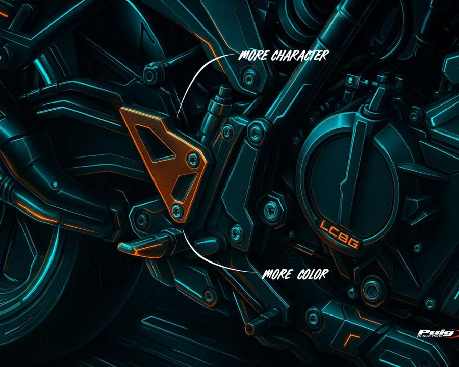KTM 990 DUKE R [2025] – Patní desky – Černá
