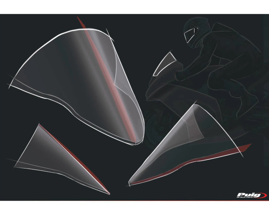DUCATI PANIGALE V2 [2024] – Obrazovka R-Racer – průhledná