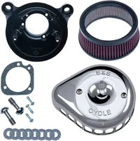 Harley-Davidson FLSTFB 1690 Fat Boy Special [2016-2017] - Mini Teardrop Stealth Luftfilter-Kit – Oberfläche: Schwarz – Bild 4