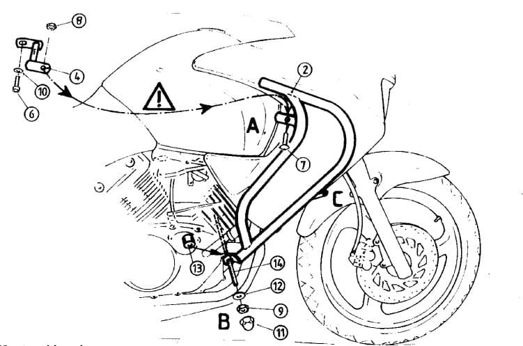 Honda Varadero 125 [2001-2006] - Bar pro ochranu motoru