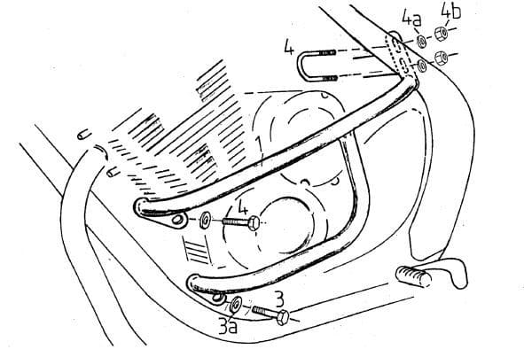 Yamaha XJ 600 S [1991-1995] - Bar pro ochranu motoru