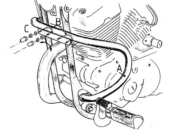 Yamaha XV 125 [1989-2002] - Bar pro ochranu motoru