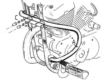 Yamaha XV 125 [1989-2002] - Bar pro ochranu motoru