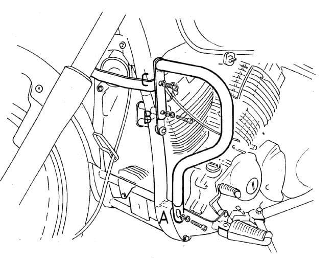 Yamaha XVS 650 Drag Star [1996-2003] - Bar pro ochranu motoru