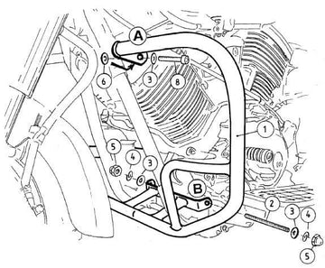 Yamaha XVS 1100 Drag Star [1999-2002] - Bar pro ochranu motoru
