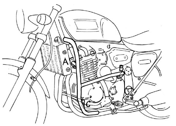 Triumph Thunderbird [1995-1998] - Detailní pohled na kryt motoru