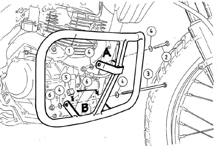 Honda XR 125 L [2002-2008] - Bar pro ochranu motoru