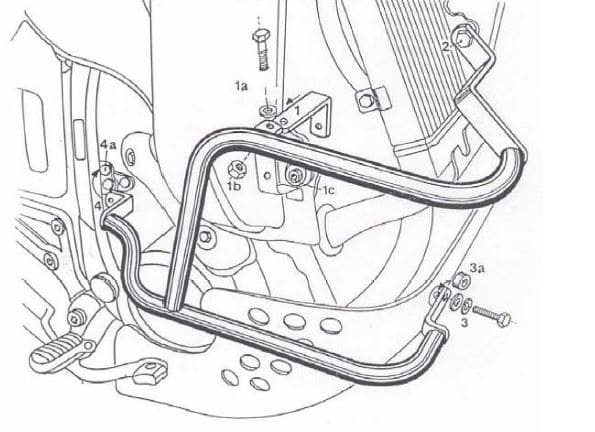 Honda XRV 650 [1988-1992] - Bar pro ochranu motoru
