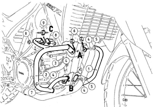 Yamaha XT 660 R [2004-2016] - Bar pro ochranu motoru