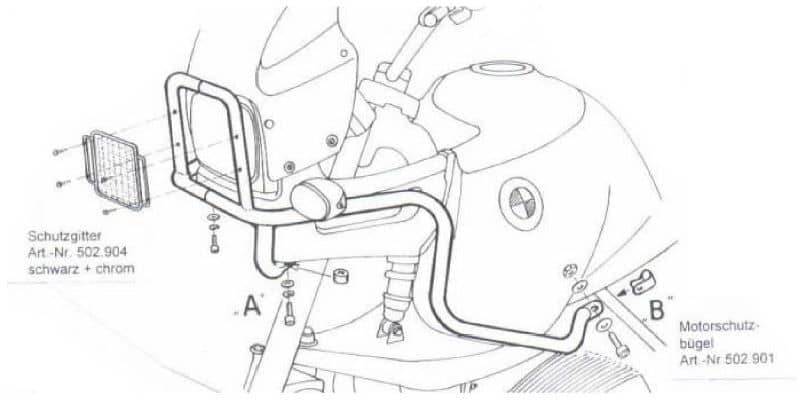 BMW R 850 GS [1994-2000] - Bar pro ochranu nádrže