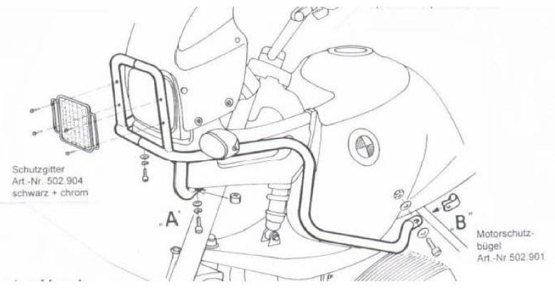 BMW R 850 GS [1994-2000] - Bar pro ochranu nádrže