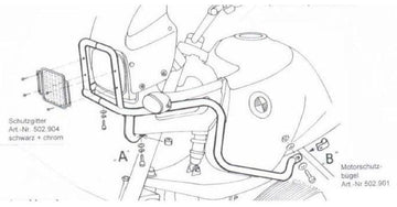 BMW R 850 GS [1994-2000] - Bar pro ochranu nádrže