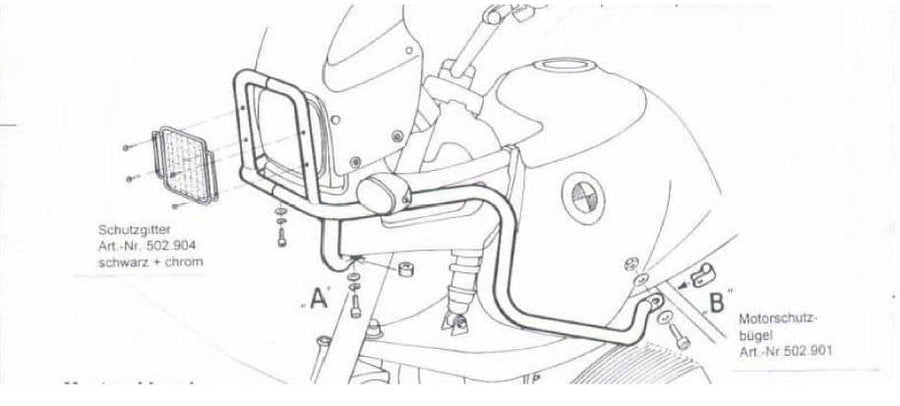 BMW R 850 GS [1994-2000] - Bar pro ochranu nádrže
